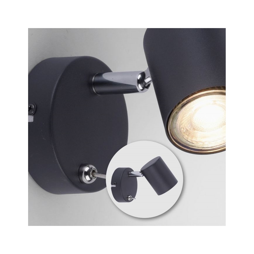 Leuchten Direkt 11941-13 - Настінний точковий LED світильник TARIK 1xGU10/5W/230V чорний