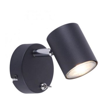 Leuchten Direkt 11941-13 - Светодиодный настенный точечный светильник TARIK 1xGU10/5W/230V черный