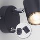 Leuchten Direkt 11941-13 - Светодиодный настенный точечный светильник TARIK 1xGU10/5W/230V черный