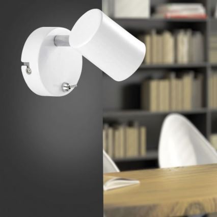 Leuchten Direkt 11941-16 - Светодиодный настенный точечный светильник TARIK 1xGU10/5W/230V белый