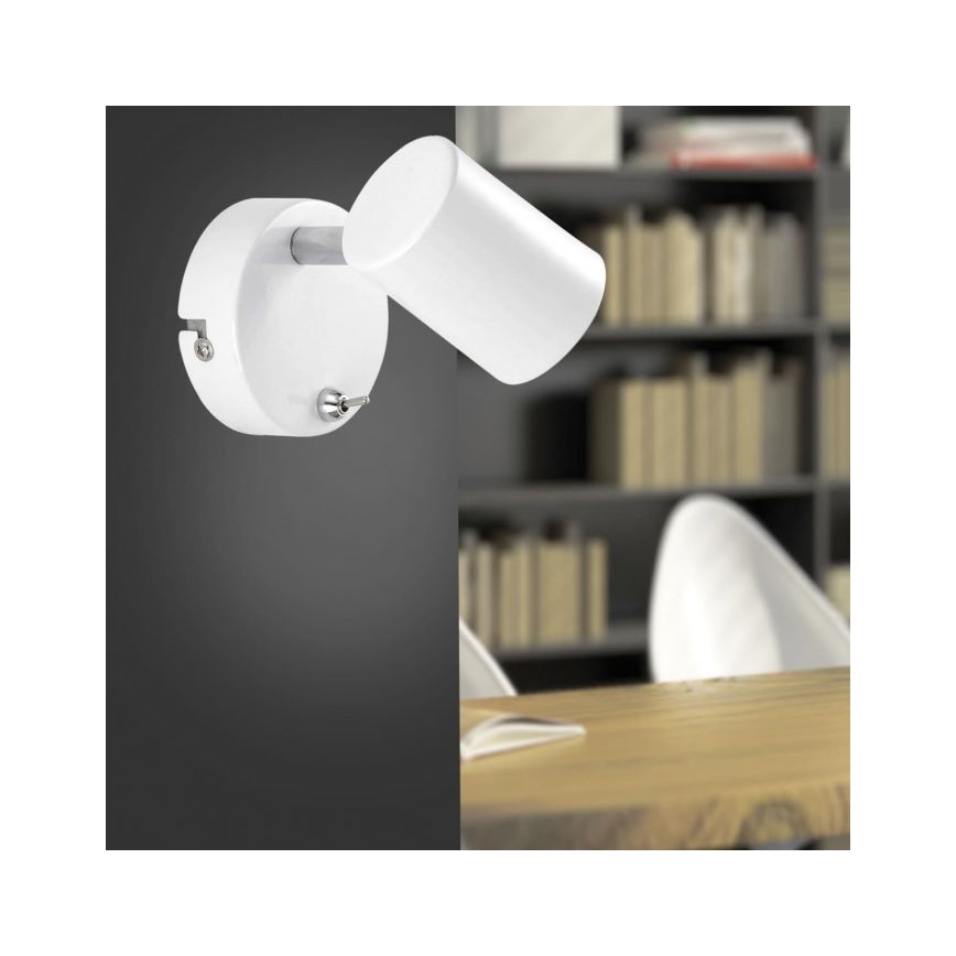 Leuchten Direkt 11941-16 - Светодиодный настенный точечный светильник TARIK 1xGU10/5W/230V белый