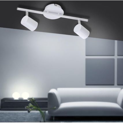 Leuchten Direkt 11942-16 - Светодиодный точечный светильник TARIK 2xGU10/5W/230V белый