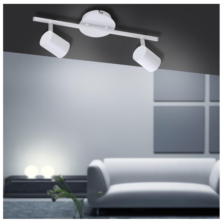 Leuchten Direkt 11942-16 - Светодиодный точечный светильник TARIK 2xGU10/5W/230V белый