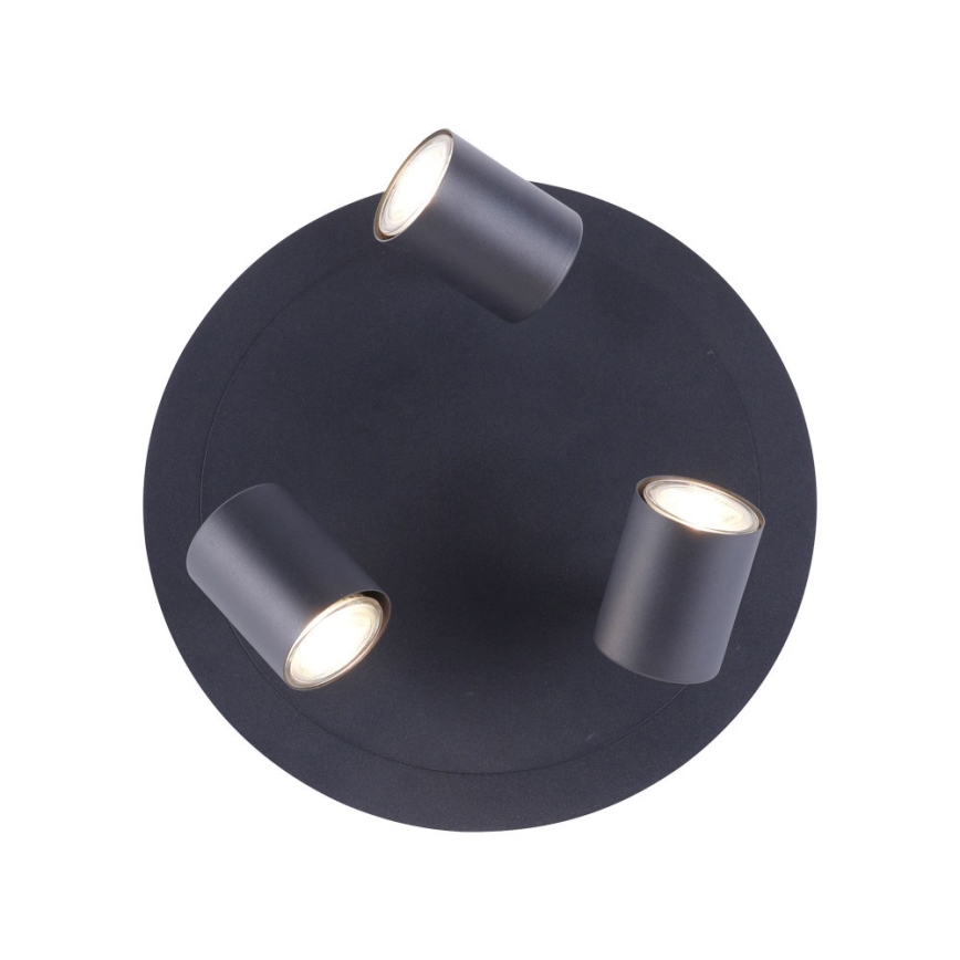 Leuchten Direkt 11943-13 - Точковий LED світильник TARIK 3xGU10/5W/230V антрацит