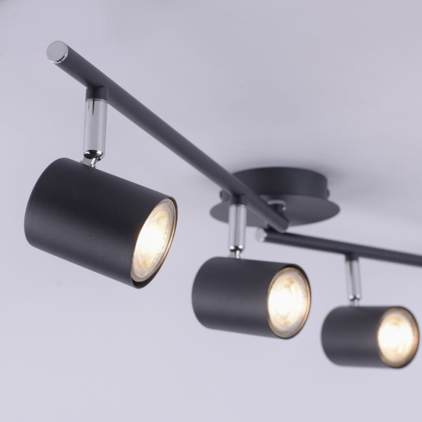 Leuchten Direkt 11944-13 - Светодиодный точечный светильник TARIK 4xGU10/5W/230V антрацит