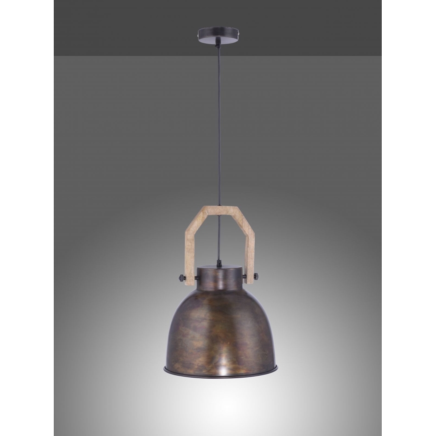 Leuchten Direkt 11986-18 - Підвісна люстра SAMIA 1xE27/40W/230V дерево манго