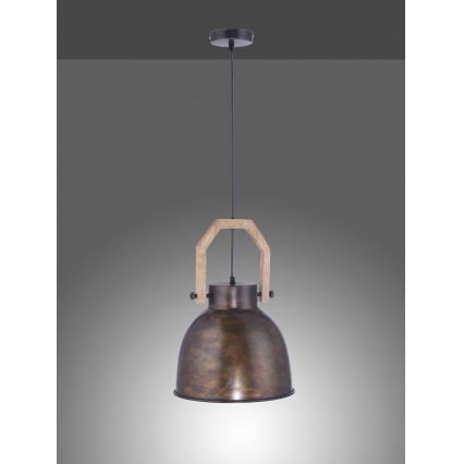 Leuchten Direkt 11986-18 - Подвесная люстра SAMIA 1xE27/40W/230V дерево манго