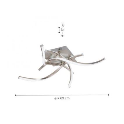 Leuchten Direkt 11995-55 - Светодиодная диммируемая поверхностно-монтируемая RGB-люстра SWING LED/24,4W/230V 2700-5000K + пульт ДУ