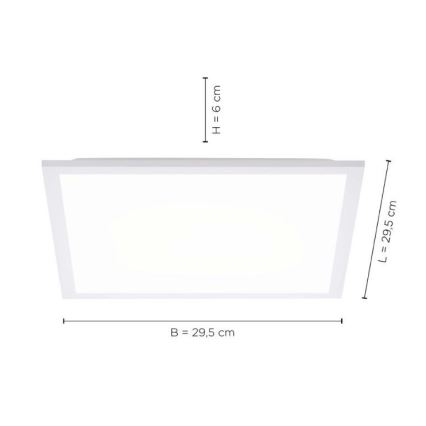 Leuchten Direkt 12200-16 - Светодиодный потолочный светильник FLAT LED/17W/230V