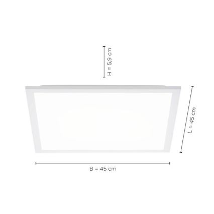 Leuchten Direkt 12201-16 - Стельовий LED світильник FLAT LED/22W/230V