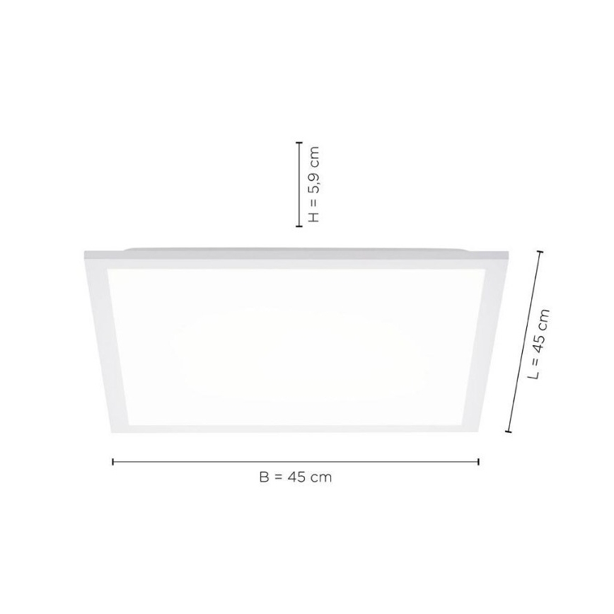 Leuchten Direkt 12201-16 - Стельовий LED світильник FLAT LED/22W/230V