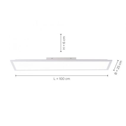Leuchten Direkt 12204-16 - Светодиодная поверхностно-монтируемая панель FLAT LED/24W/230V