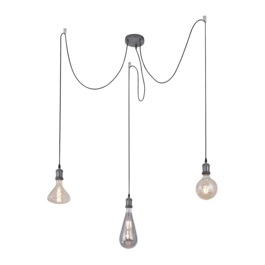 Leuchten Direkt 13571-18 - Подвесная люстра DIY 3xE27/60W/230V черный