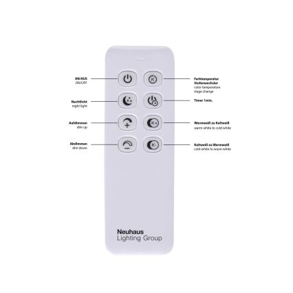 Leuchten Direkt 14017-55 - LED Димерний стельовий світильник IVEN 2xLED/20W/230V + дистанційне управління