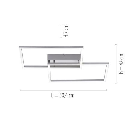 Leuchten Direkt 14018-55 - LED люстра для поверхневого монтажу з регульованою яскравістю IVEN 2xLED/15W/230V