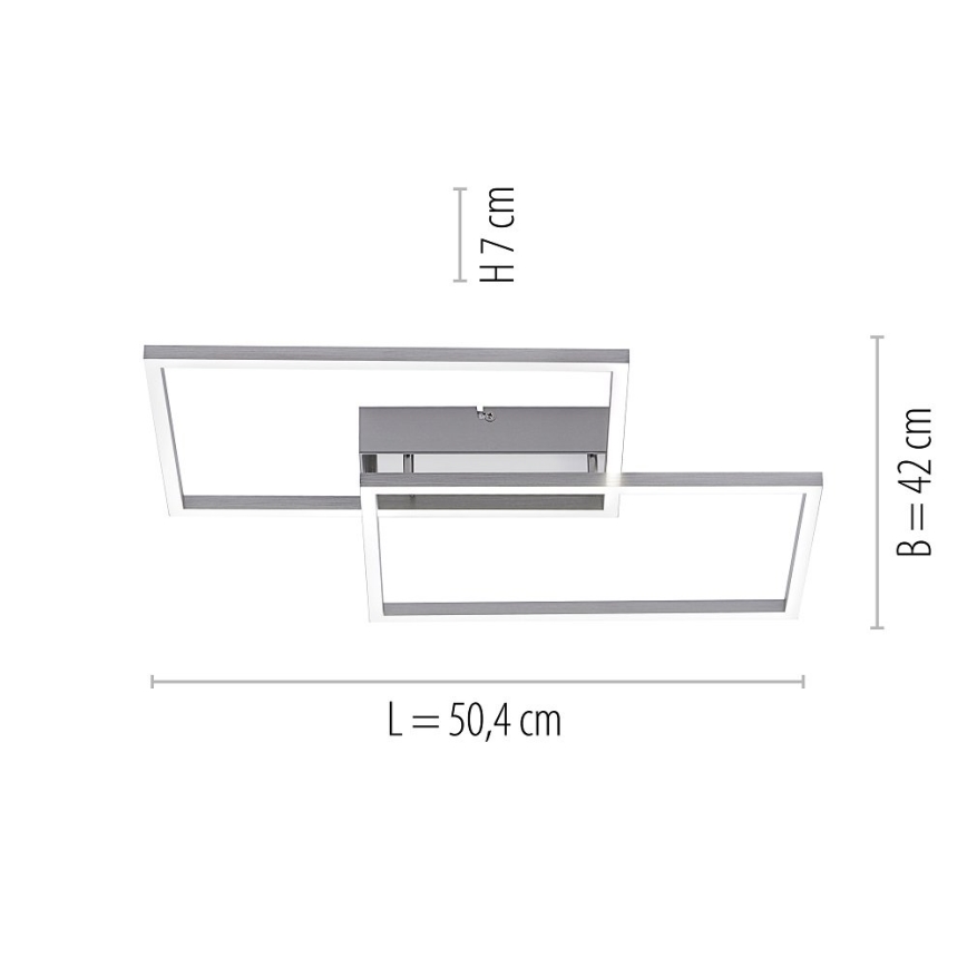 Leuchten Direkt 14018-55 - LED люстра для поверхневого монтажу з регульованою яскравістю IVEN 2xLED/15W/230V