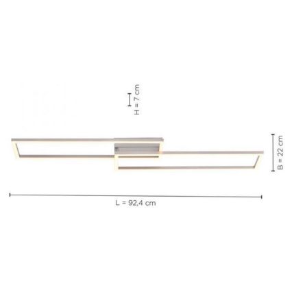 Leuchten Direkt 14023-55 - LED регульована накладна люстра IVEN 2xLED/15,1W/230V