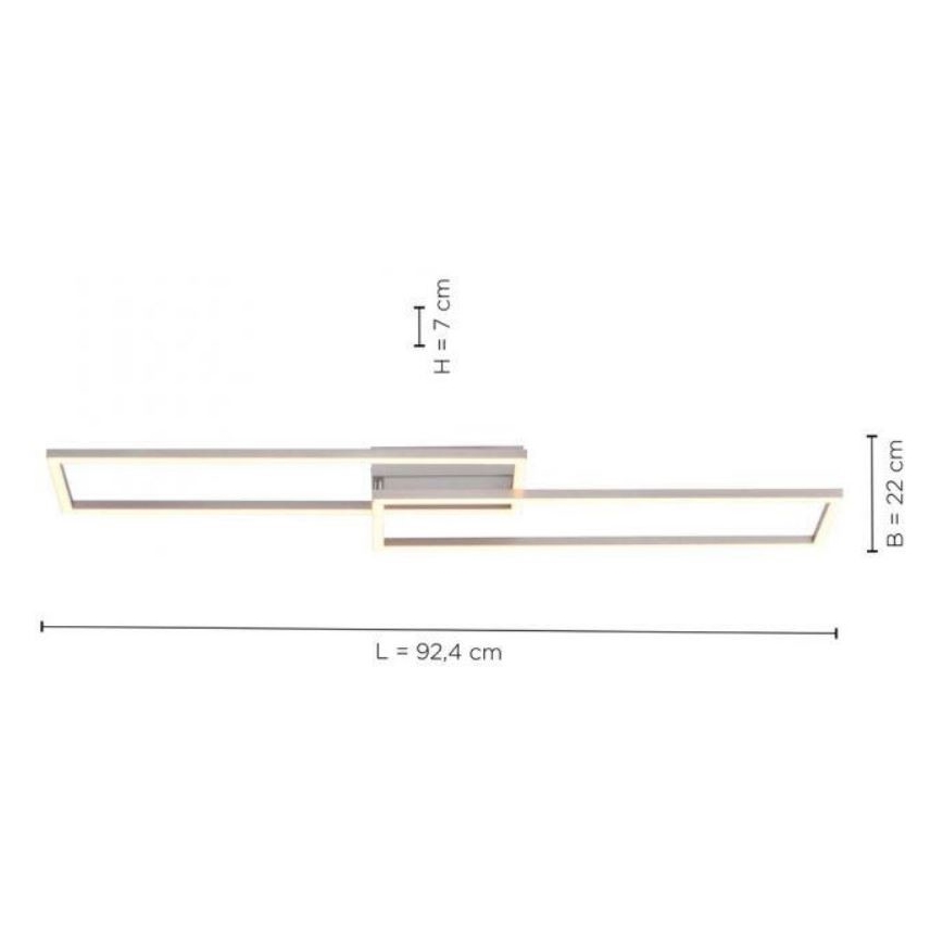 Leuchten Direkt 14023-55 - LED регульована накладна люстра IVEN 2xLED/15,1W/230V