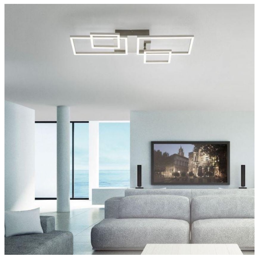 Leuchten Direkt 14030-55 - Пристельова LED люстра IVEN 2xLED/12W/230V + 2xLED/5,5W