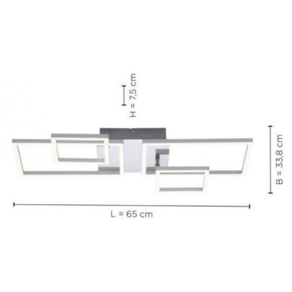 Leuchten Direkt 14030-55 - Пристельова LED люстра IVEN 2xLED/12W/230V + 2xLED/5,5W