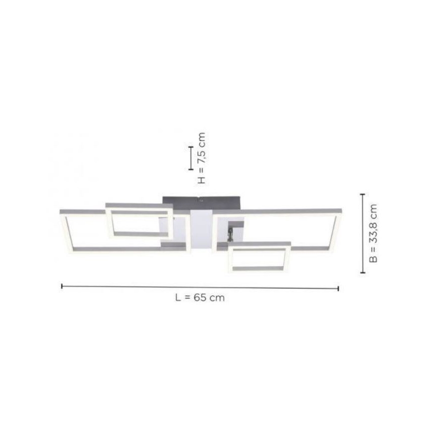 Leuchten Direkt 14030-55 - Пристельова LED люстра IVEN 2xLED/12W/230V + 2xLED/5,5W