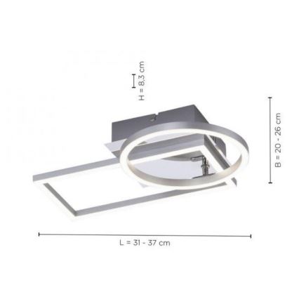 Leuchten Direkt 14031-55 - Стельовий LED світильник IVEN LED/18W/230V