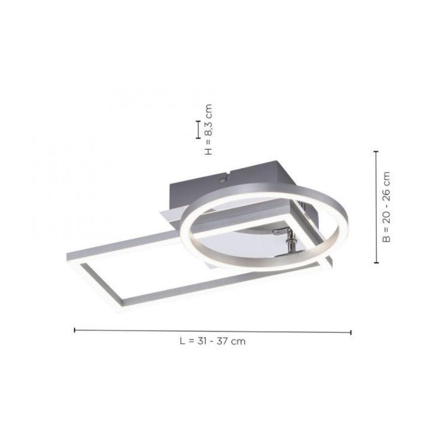 Leuchten Direkt 14031-55 - Стельовий LED світильник IVEN LED/18W/230V