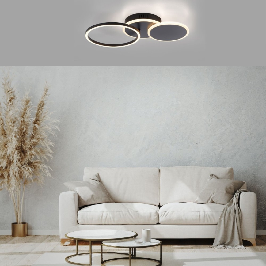 Leuchten Direkt 14116-18 - Стельовий LED світильник SEVENT LED/25,5W/230V чорний