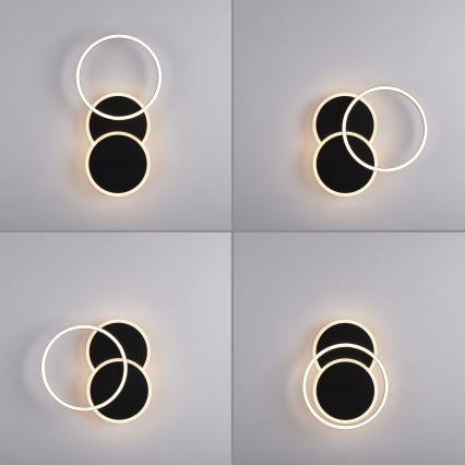 Leuchten Direkt 14116-18 - Стельовий LED світильник SEVENT LED/25,5W/230V чорний