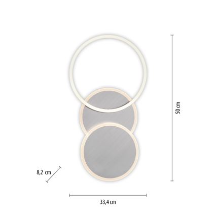 Leuchten Direkt 14116-55 - Стельовий LED світильник SEVENT LED/25,5W/230V матовий хром