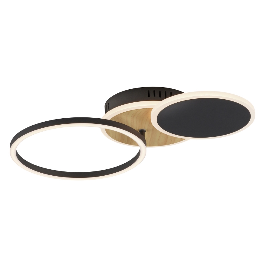 Leuchten Direkt 14116-78 - Стельовий LED світильник SEVENT LED/25,5W/230V чорний/коричневий