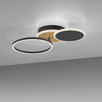 Leuchten Direkt 14116-78 - Стельовий LED світильник SEVENT LED/25,5W/230V чорний/коричневий