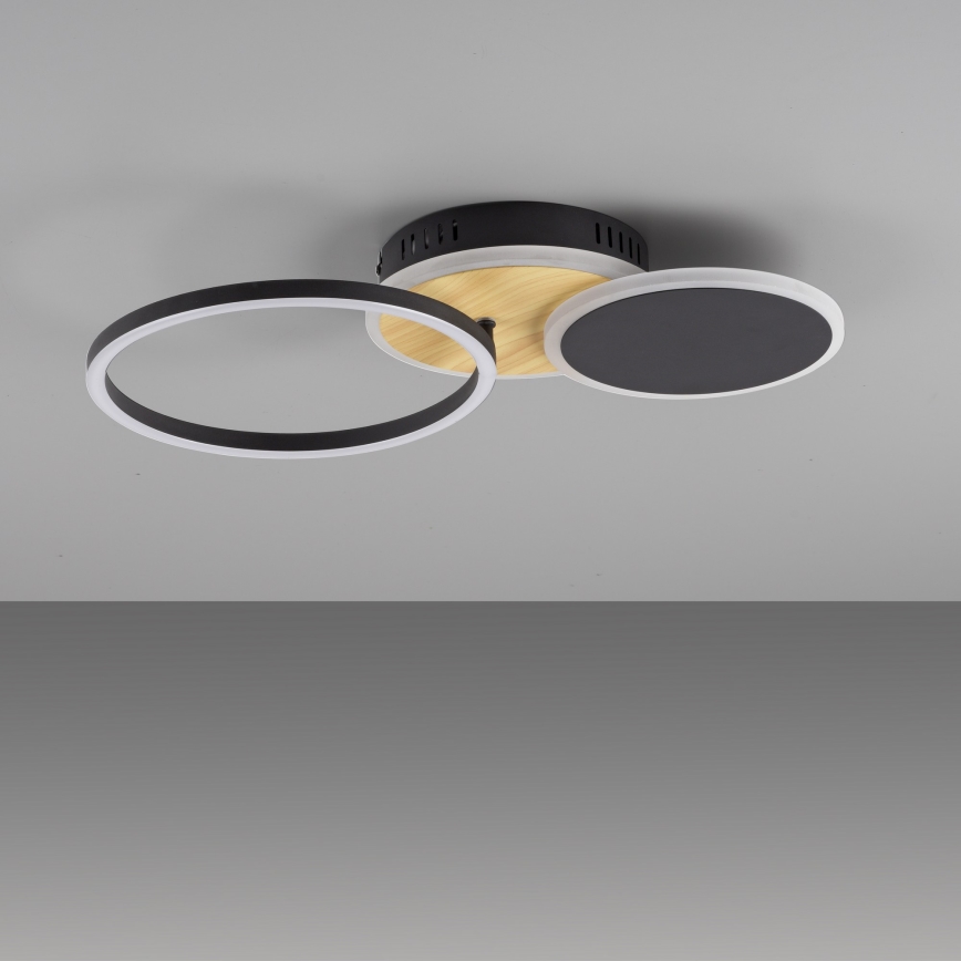 Leuchten Direkt 14116-78 - Стельовий LED світильник SEVENT LED/25,5W/230V чорний/коричневий