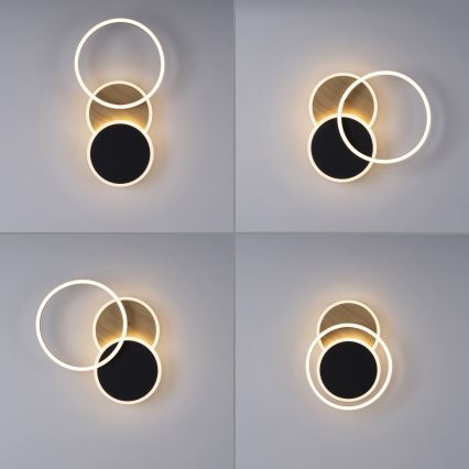Leuchten Direkt 14116-78 - Стельовий LED світильник SEVENT LED/25,5W/230V чорний/коричневий