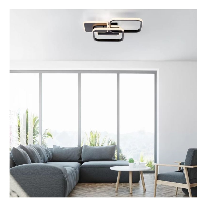 Leuchten Direkt 14117-18 - Стельовий LED світильник SEVENT LED/36W/230V чорний