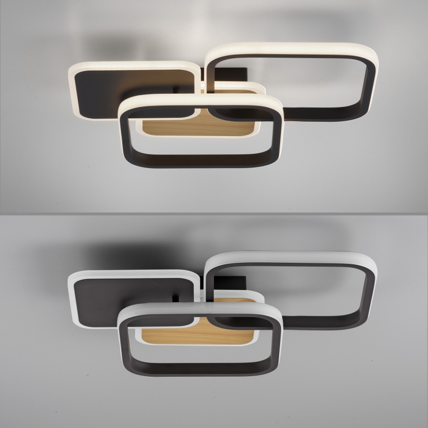 Leuchten Direkt 14117-78 - Светодиодный потолочный светильник SEVENT LED/36W/230V черный/коричневый