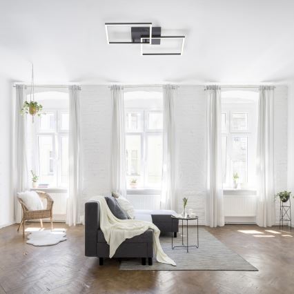 Leuchten Direkt 14141-18 - LED Димерний стельовий світильник IVEN 2xLED/13,5W/230V + дистанційне управління