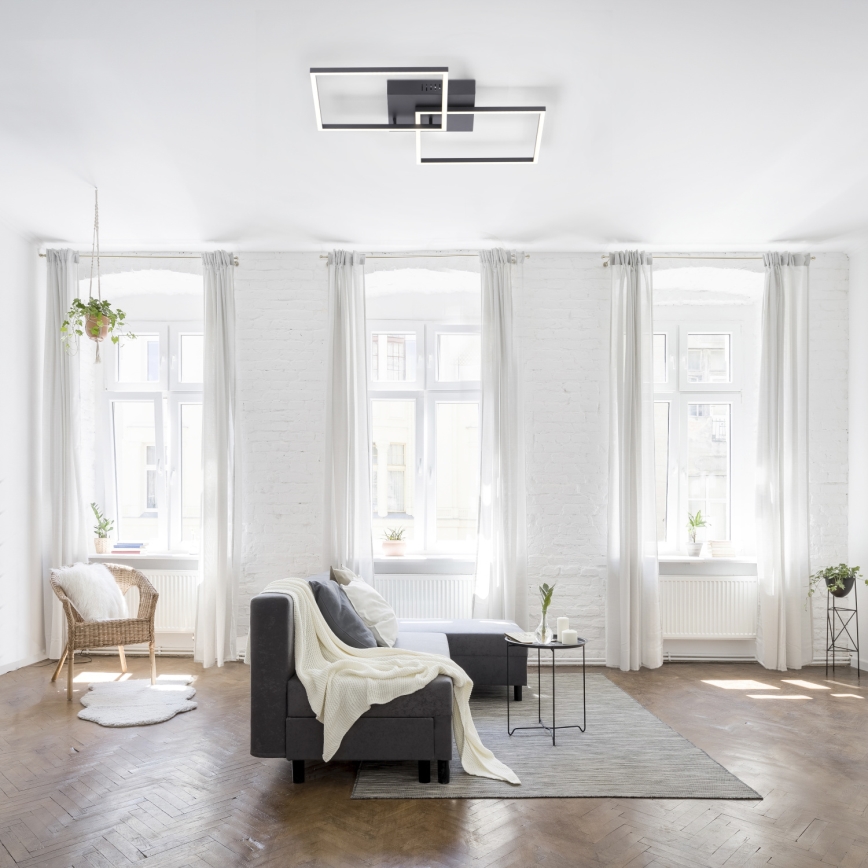 Leuchten Direkt 14141-18 - LED Димерний стельовий світильник IVEN 2xLED/13,5W/230V + дистанційне управління