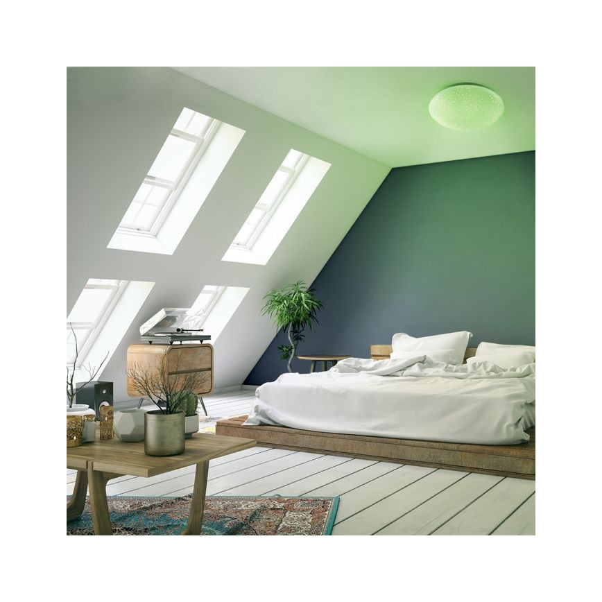 Leuchten Direkt 14241-16 - Светодиодный потолочный RGB-светильник с регулированием яркости SKYLER LED/5,6W/230V + дистанционное управление