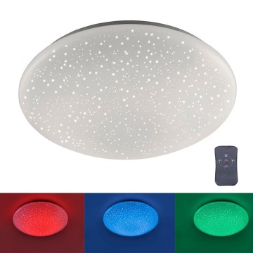 Leuchten Direkt 14242-16 - Стельовий LED RGB світильник з регулюванням яскравості SKYLER LED/18W/230V + дистанційне керування