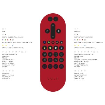 Leuchten Direkt 14281-16 - Светодиодный диммируемый потолочный RGB-светильник NAOMI LED/51,8W/230V Tuya + пульт ДУ
