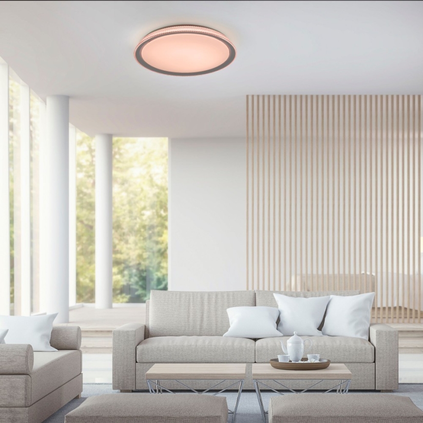 Leuchten Direkt 14339-21 - Стельовий LED RGB світильник з регулюванням яскравості KARI LED/37W/230V Tuya 2700-5000K + дистанційне керування