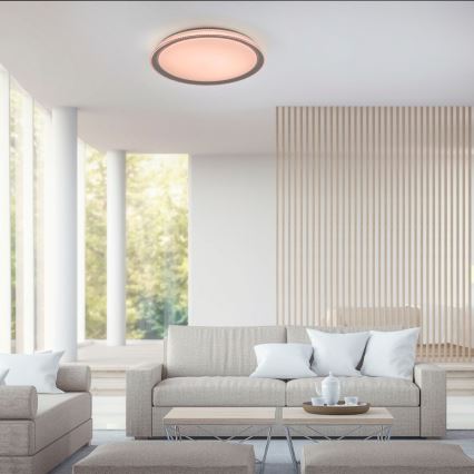 Leuchten Direkt 14339-21 - Светодиодный диммируемый потолочный RGB-светильник KARI LED/37W/230V Tuya 2700-5000K + пульт ДУ