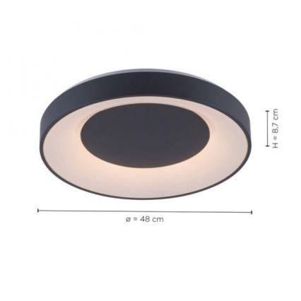 Leuchten Direkt 14346-18 -Стельовий LED RGB світильник з регулюванням яскравості ANIKA LED/26,5W/230V Tuya 2700-5000K + дистанційне керування