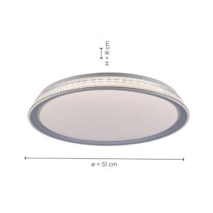 Leuchten Direkt 14359-21 - Стельовий LED світильник з регулюванням яскравості KARI LED/36W/230V