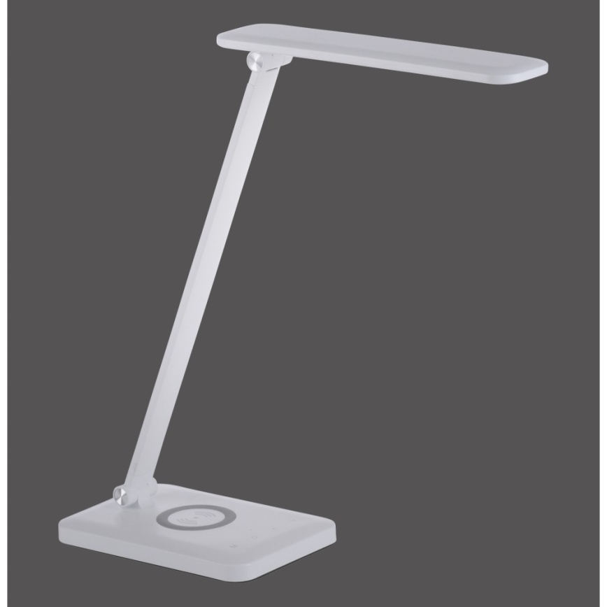 Leuchten Direkt 14415-16 - Сенсорна настільна LED лампа з регулюванням яскравості та бездротовою зарядкою FLORENTINA LED/5W/230V 3000-5000K білий + USB