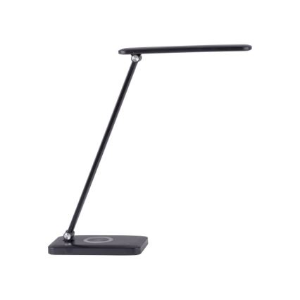 Leuchten Direkt 14415-16 - Сенсорна настільна LED лампа з регулюванням яскравості та бездротовою зарядкою FLORENTINA LED/5W/230V 3000-5000K чорний + USB
