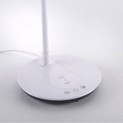 Leuchten Direkt 14416-16 - Сенсорна настільна LED лампа з регулюванням яскравості та бездротовою зарядкою ASTRID LED/5W/230V 3000/4000/5500K + USB