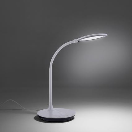 Leuchten Direkt 14416-16 - Сенсорна настільна LED лампа з регулюванням яскравості та бездротовою зарядкою ASTRID LED/5W/230V 3000/4000/5500K + USB