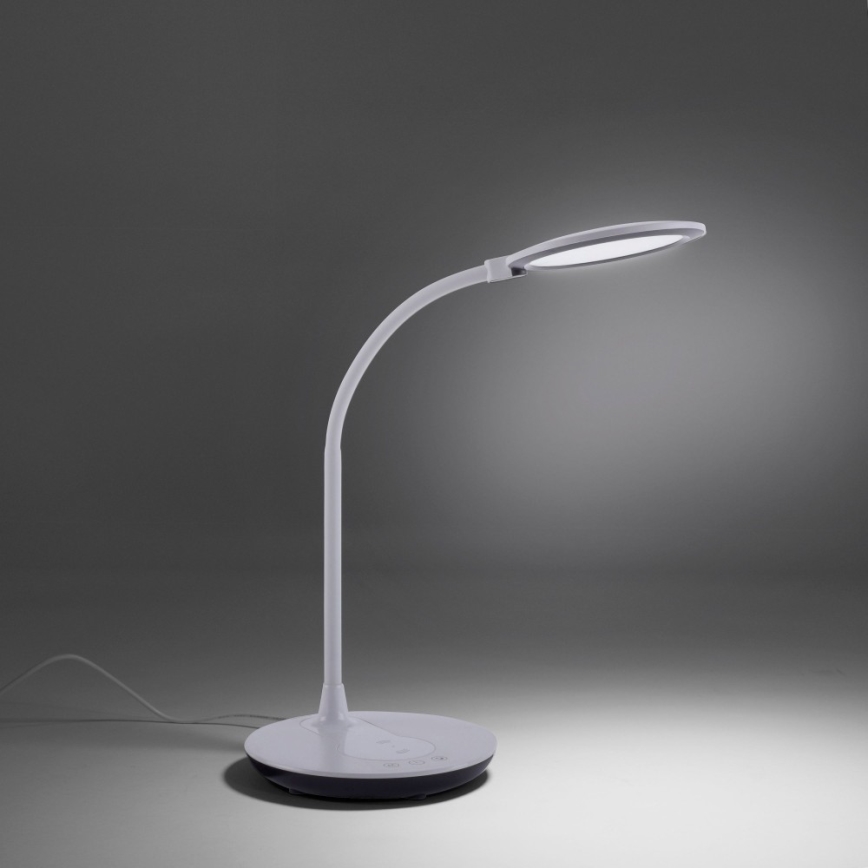 Leuchten Direkt 14416-16 - Сенсорна настільна LED лампа з регулюванням яскравості та бездротовою зарядкою ASTRID LED/5W/230V 3000/4000/5500K + USB